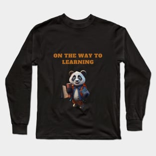 Panda Lover. On the Way to Learning Long Sleeve T-Shirt